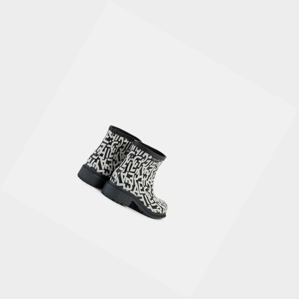 White / Black Women's Aigle The Urban Ankle Rain Boots | DWHU-63917