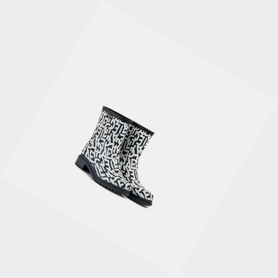 White / Black Women's Aigle The Urban Rain Boots | LZXW-93825