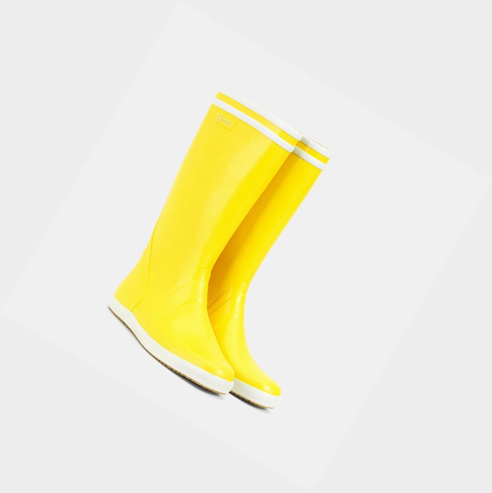 Yellow Men's Aigle The Iconic Seaside Boots | IDMF-10478