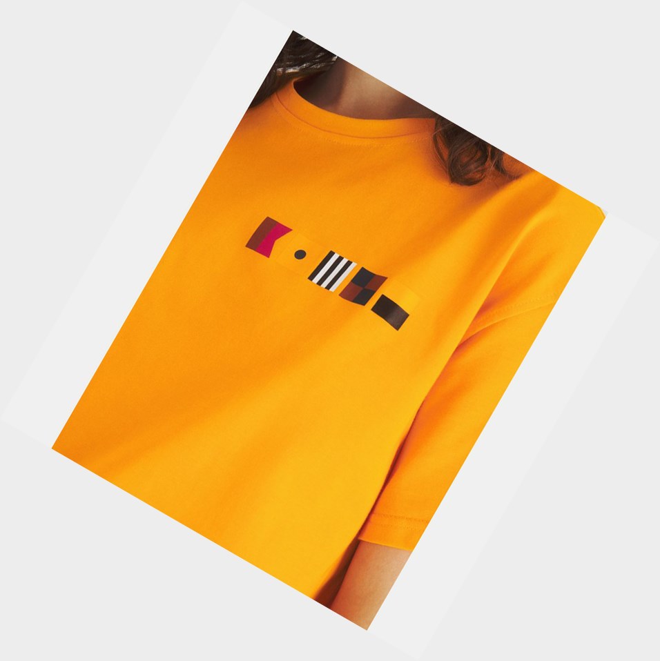 Yellow Women's Aigle Technical Crew-neck T Shirts | TZOM-61592