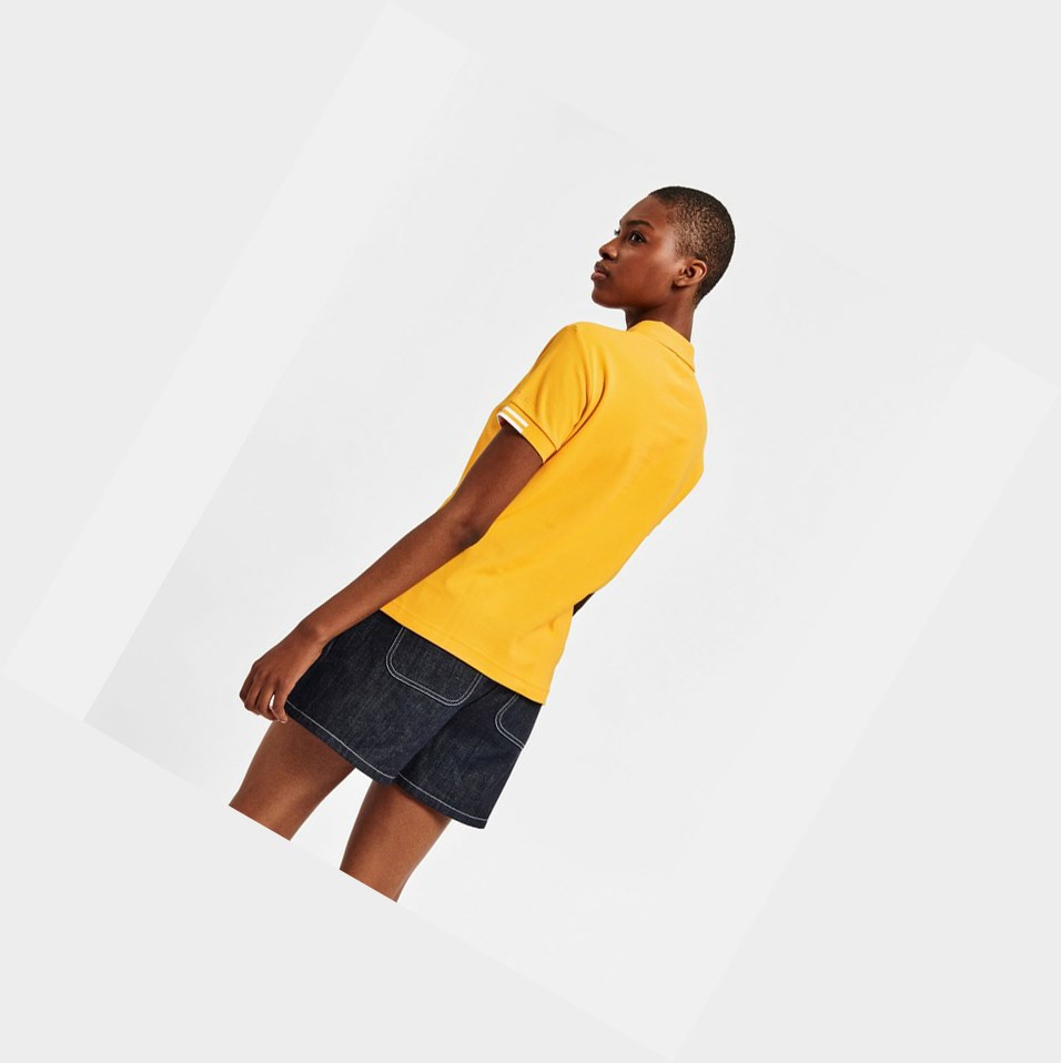 Yellow Women's Aigle Technical Short-sleeved Polo Shirts | SKND-60589